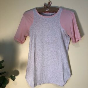 Lululemon Baseball style workout tee